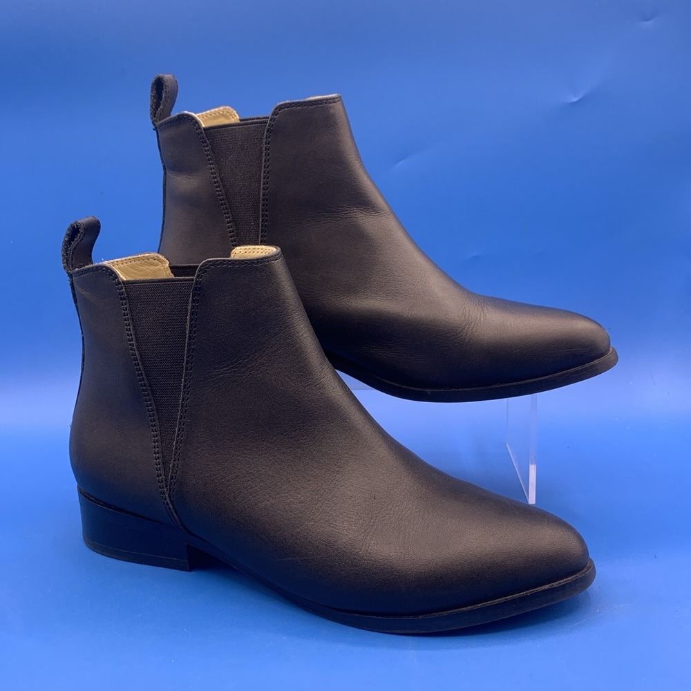 Nisolo Everyday Commuter Chelsea Ankle Boots Women's Black Leather - Size 6